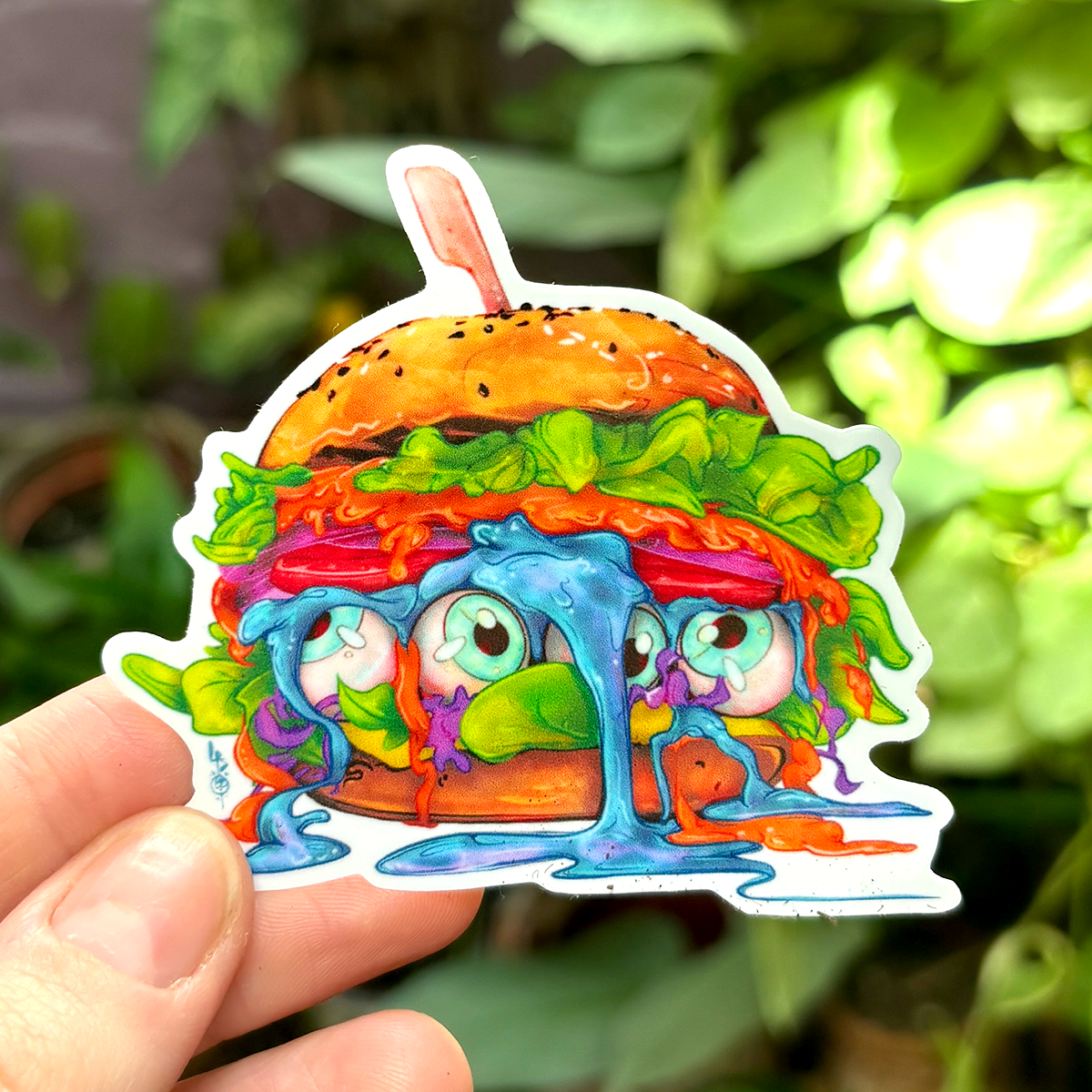 Eyeball Burger Sticker