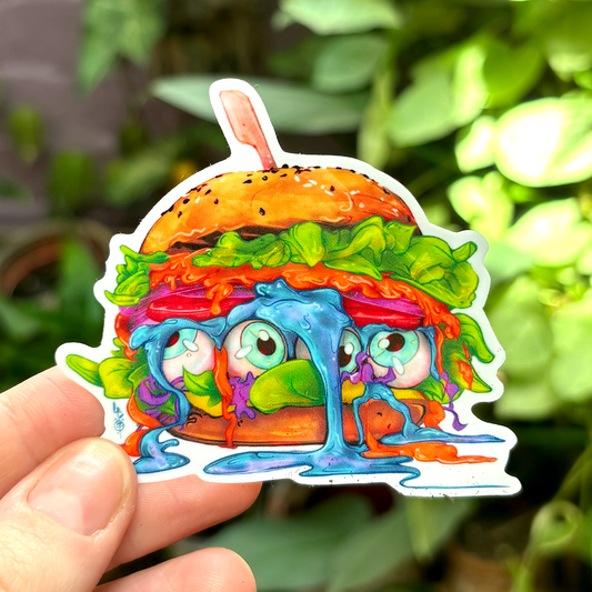 Eyeball Burger Sticker