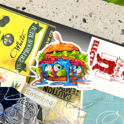 Eyeball Burger Sticker